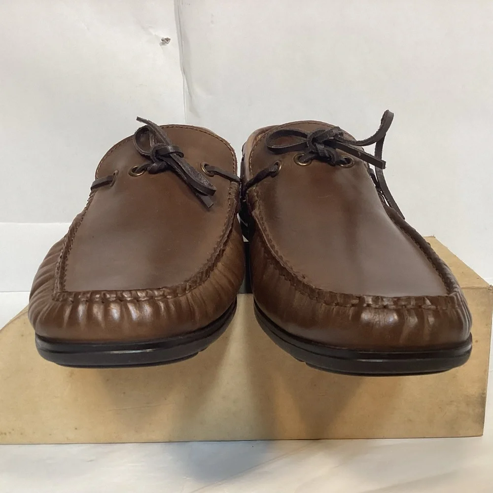 GBX Brown Casual Soft Leather Henley Boat Shoes Loafers Men’s size 11